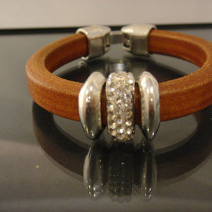 Genuine Tan Leather Bracelet